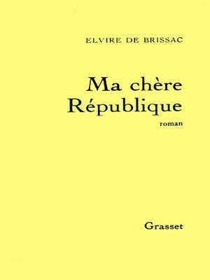 cover image of Ma chère République